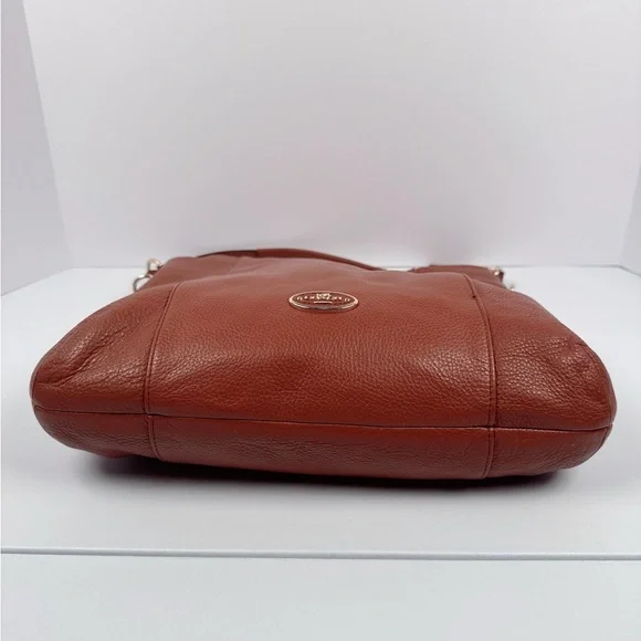 Coach Madison Isabelle Bag Tote Pebbled Leather Purse Brown Boho